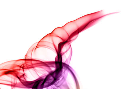 Colored with gradient colorful smoke abstract shapes over white backgroundの写真素材