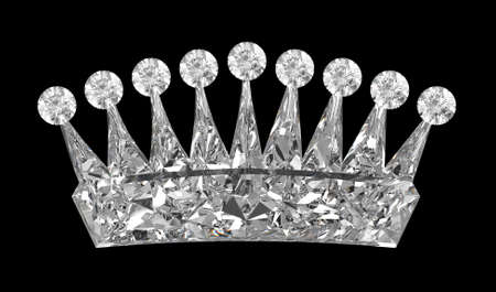 Side view of gemstone crown over black. Other gems are in my portfolio.の写真素材