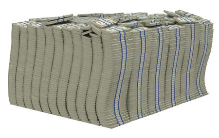 Lots of money. Huge pile of US dollars isolated