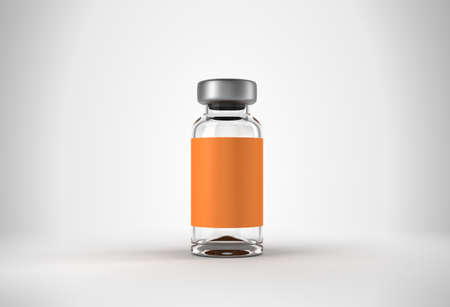 Single medical ampoule with studio light backgroundの写真素材