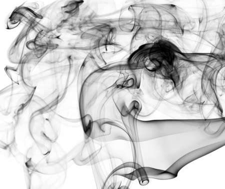 Complex Abstract smoke patterns over the white backgroundの写真素材
