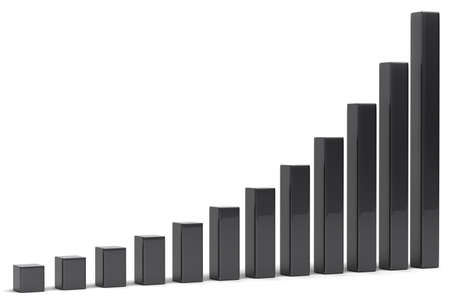 Statistics: black diagram or charts over white background の写真素材