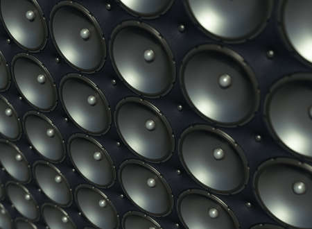 Sound wall  black speakers over leather pattern  artistic shallow DOF  の写真素材