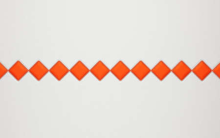 Grey horizontal stitched leather background with rhombs. Large resolutionの写真素材