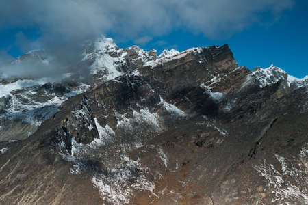 Mountains view from the top of Gokyo Ri summit. Himalayas, Nepalの写真素材