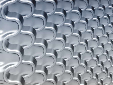 Wavy metallic scales texture. Useful as backgroundの写真素材