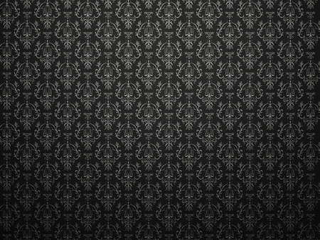 Alligator skin black background with impression victorian pattern. large resolution