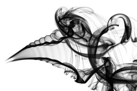 Abstraction  white smoke pattern and curves over white backgroundの写真素材