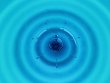 Drops and waves of blue fluid. Large resolution