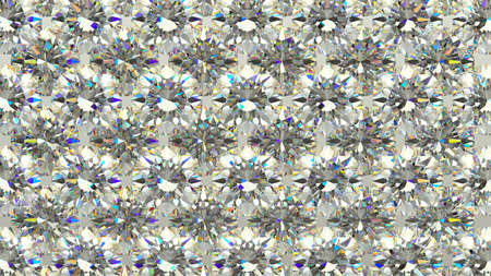Sparkling large Diamonds or gems in rows. high resolutionの写真素材