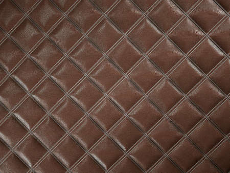 Alligator or snake brown Leather. Square stitched texture or background with bumps. 3d render, 3d illustrationの写真素材
