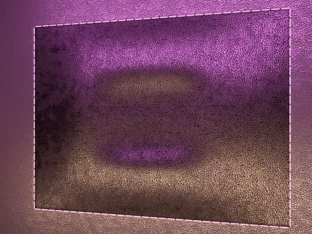 Leather stitched texture or background purple and brown with bumps. 3d render, 3d illustrationの写真素材