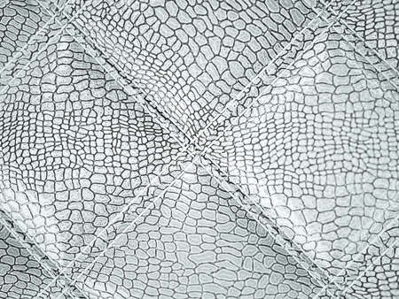 Alligator or crocodile Leather. Square stitched texture or background with bumps. 3d render, 3d illustrationの写真素材