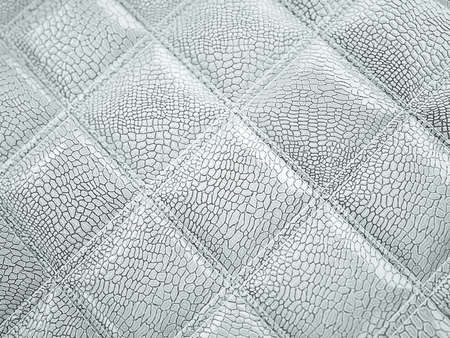 Alligator or crocodile Leather. Square stitched texture or background with bumps. 3d render, 3d illustrationの写真素材