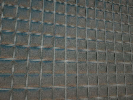 Leather stitched square grey texture or background with bumps. 3d render, 3d illustrationの写真素材