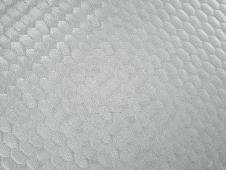 Alligator or crocodile white Leather. hexagon or honeycomb stitched texture or background with bumps. 3d render, 3d illustrationの写真素材