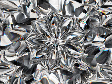Gemstone or diamond texture closeup and kaleidoscope. 3d render, 3d illustrationの写真素材