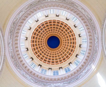 El Capitolio, or National Capitol Building interior in Havana. Tourism in Cuba. Captured in spring 2019のeditorial素材
