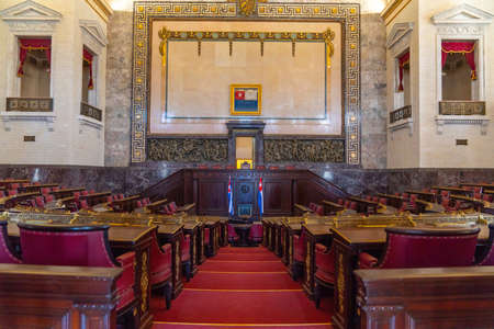 El Capitolio, or National Capitol Building interior in Havana. Tourism in Cuba. Captured in spring...