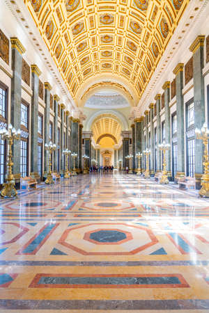 El Capitolio, or National Capitol Building interior in Havana. Tourism in Cuba. Captured in spring 2019のeditorial素材