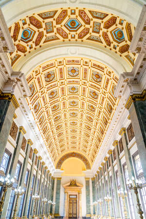 El Capitolio, or National Capitol Building interior in Havana. Tourism in Cuba. Captured in spring 2019のeditorial素材