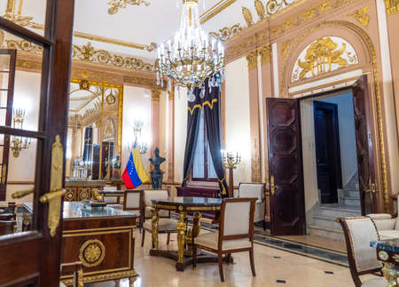 El Capitolio, or National Capitol Building interior in Havana. Tourism in Cuba. Captured in spring 2019のeditorial素材