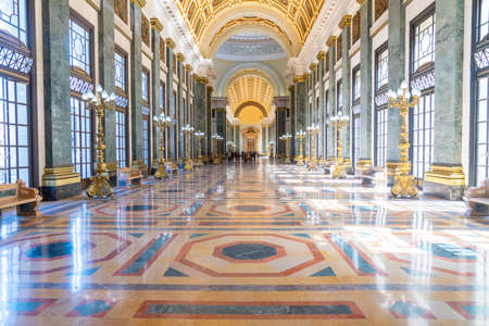 El Capitolio, or National Capitol Building interior in Havana. Tourism in Cuba. Captured in spring 2019のeditorial素材