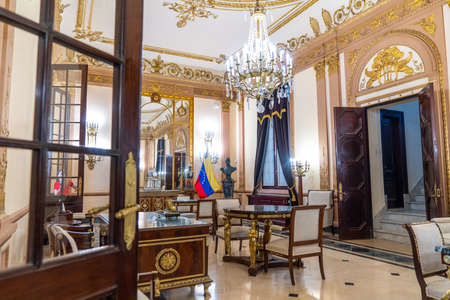 El Capitolio, or National Capitol Building interior in Havana. Tourism in Cuba. Captured in spring 2019のeditorial素材