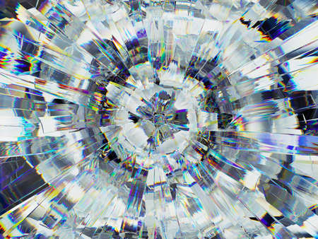 Gemstone or diamond texture closeup and kaleidoscope. 3d render, 3d illustrationの写真素材