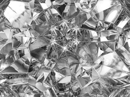 Gemstone or diamond texture closeup and kaleidoscope. 3d render, 3d illustrationの写真素材
