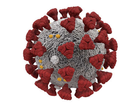 Covid-19 Coronavirus SARS-CoV-2 cell pandemic virus. 3d render, 3d illustrationの素材 [FY310144872297]