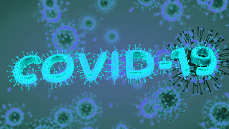 Covid-19 Coronavirus SARS-CoV-2 cell pandemic virus. 3d render, 3d illustrationの写真素材