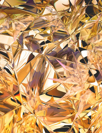 diamond structure extreme closeup and kaleidoscope. 3d render, 3d illustrationの写真素材