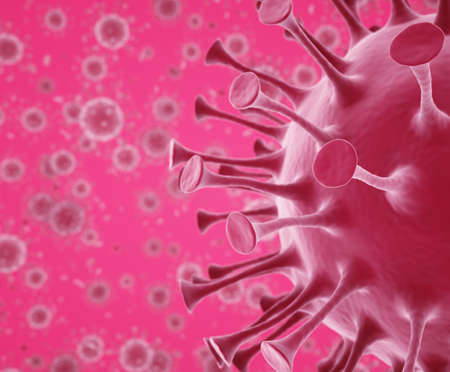 Covid-19 Coronavirus SARS-CoV-2 cell pandemic virus. 3d render, 3d illustrationの写真素材