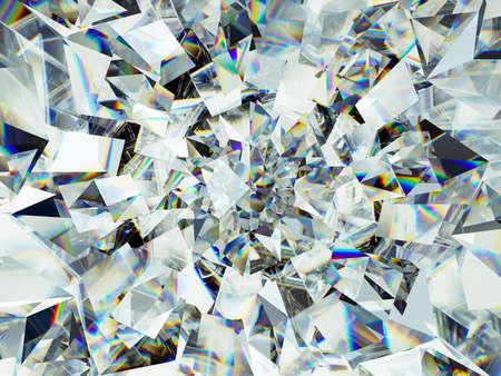 kaleidoscope Gemstone or shining diamond pattern background. 3d render, 3d illustrationの写真素材
