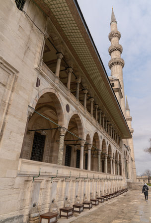 Suleymaniye mosque, one of the most beautiful and all-honoured mosques in Turkey. Captured in Istanbul, March 2021のeditorial素材