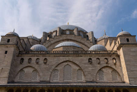 Suleymaniye mosque, one of the most beautiful and all-honoured mosques in Turkey. Captured in...