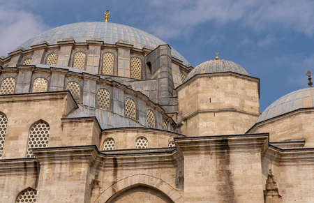 Suleymaniye mosque, one of the most beautiful and all-honoured mosques in Turkey. Captured in Istanbul, March 2021のeditorial素材