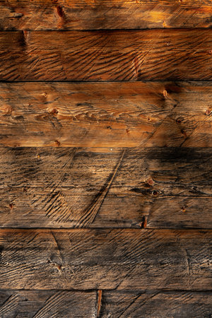 Wooden Rustic texture or background. Aged wood wall and boardsの写真素材