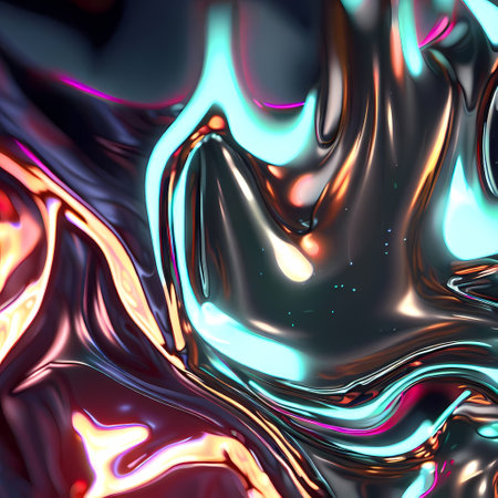 3d render, abstract background, metallic liquid texture, computer generatedの素材