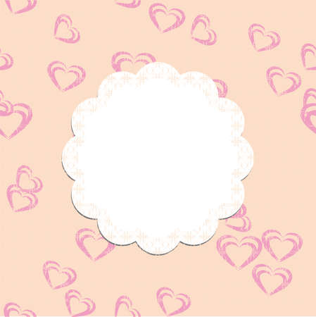 greetings card for love, a template for fillingのイラスト素材