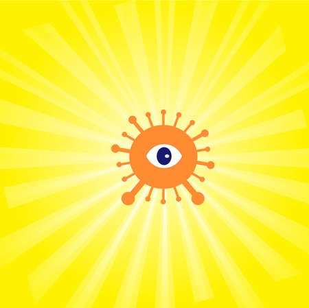 icon monster on an abstract backgroundのイラスト素材