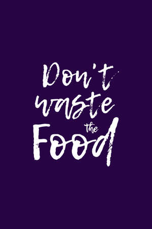 Don't waste the food. Isolated object. Disposal waste. Healthy food sign icon. Ecological poster. Electronic waste concept icon.のイラスト素材