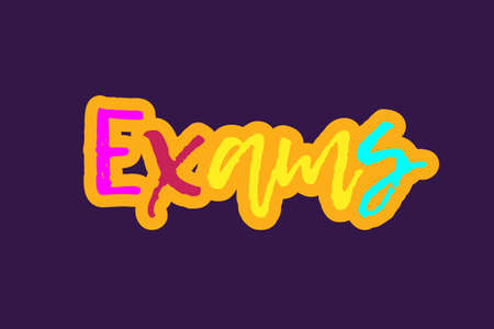 Exams showing hand writingのイラスト素材