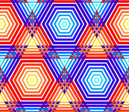 seamless vector pattern with triangles and hexagonsのイラスト素材
