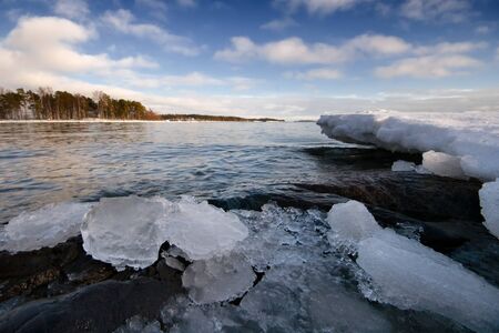 Partially melted ice