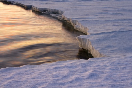 The edge of the iceの写真素材