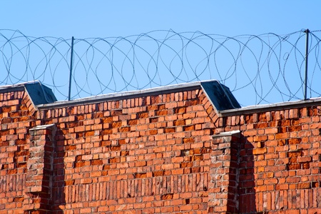 Prison wall in Helsinki prison, Finlandの写真素材