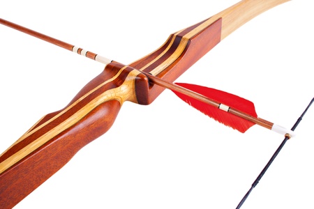 55lbs recurve hunting bow with arrowの写真素材