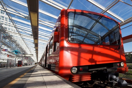 Metro subway train in stationのeditorial素材